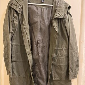 Forever 21 Womens Olive Hooded Jacket